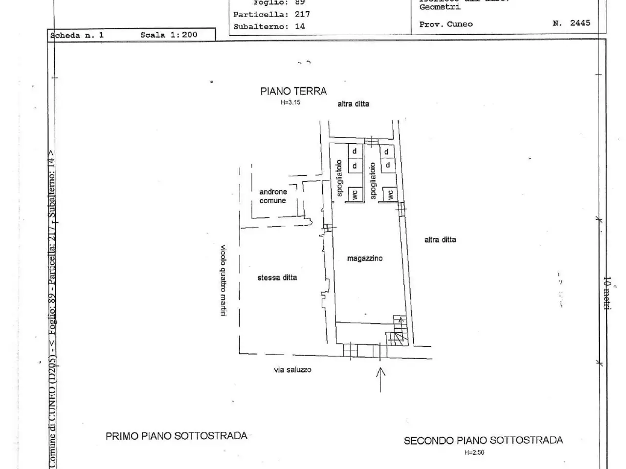 Locale commerciale in Via Saluzzo 28, Cuneo, {3} - Planimetria 1
