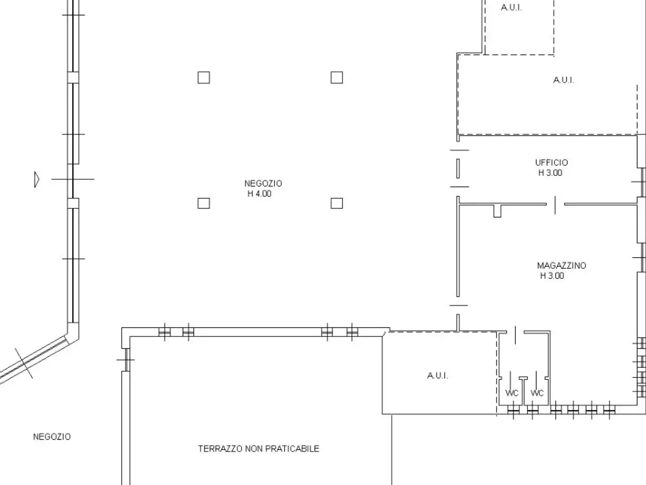 Negozio in Via Giuseppe Mazzini 21, Cassano Magnago, {3} - Planimetria 1