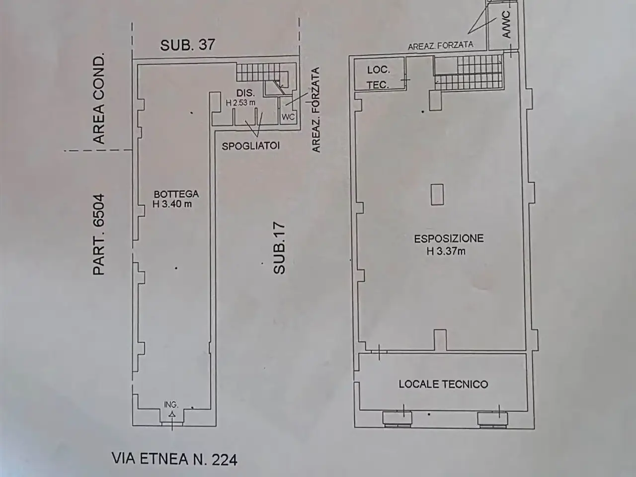 Negozio in Via Etnea, Catania, {3} - Planimetria 1