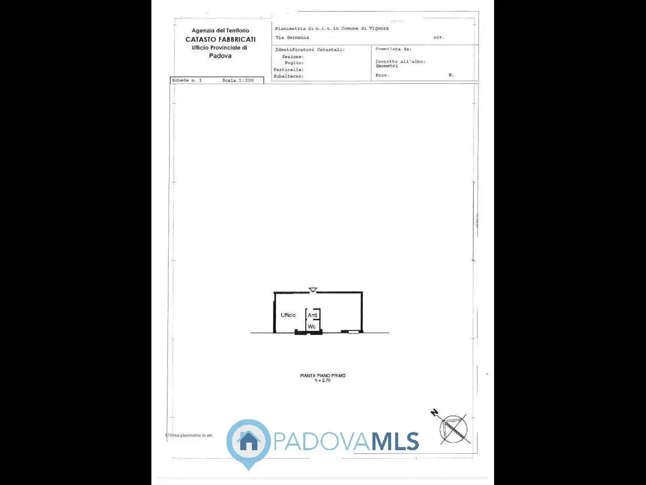 Ufficio in Via Germania, 21, Vigonza, {3} - Planimetria 1
