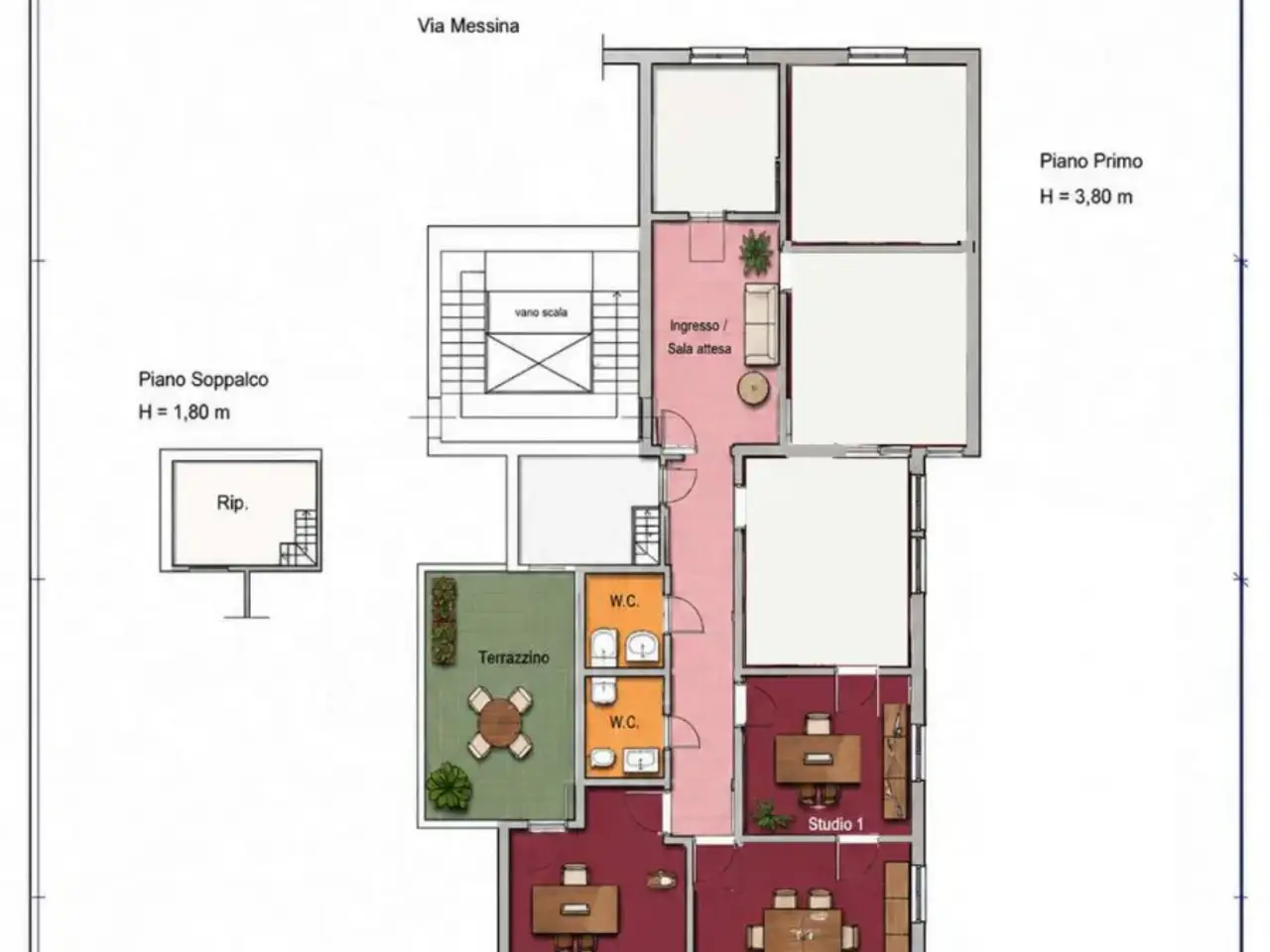 Ufficio in Via Messina N 7d, Palermo, {3} - Planimetria 1