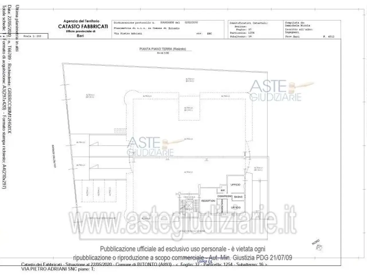 Ufficio in Viale Europa, Bitonto, {3} - Planimetria 1