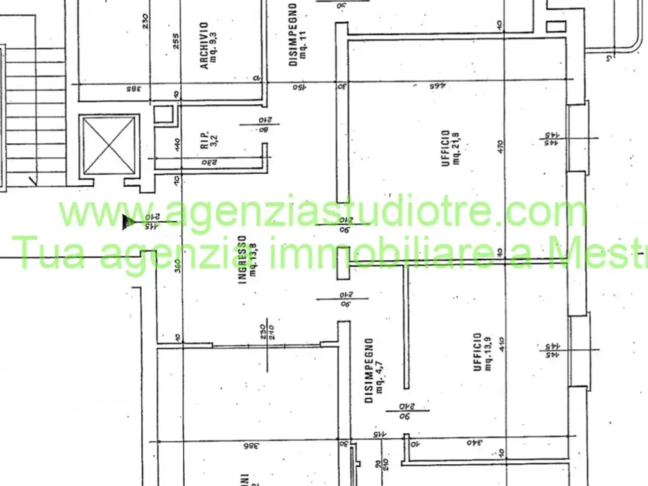 Ufficio in Corso del Popolo 70, Venezia, {3} - Planimetria 1