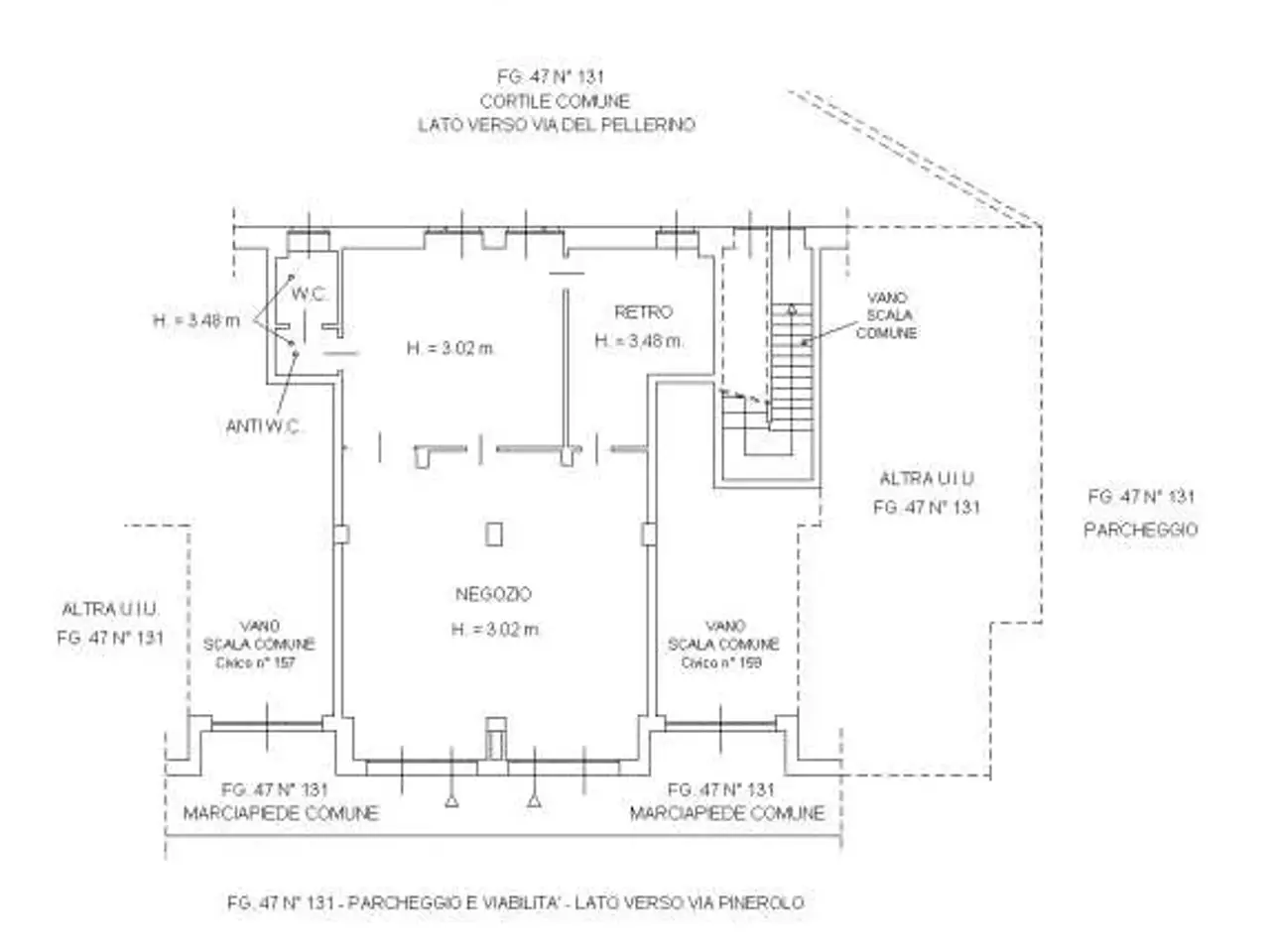 Negozio in Via Pinerolo 157, Piossasco, {3} - Planimetria 1