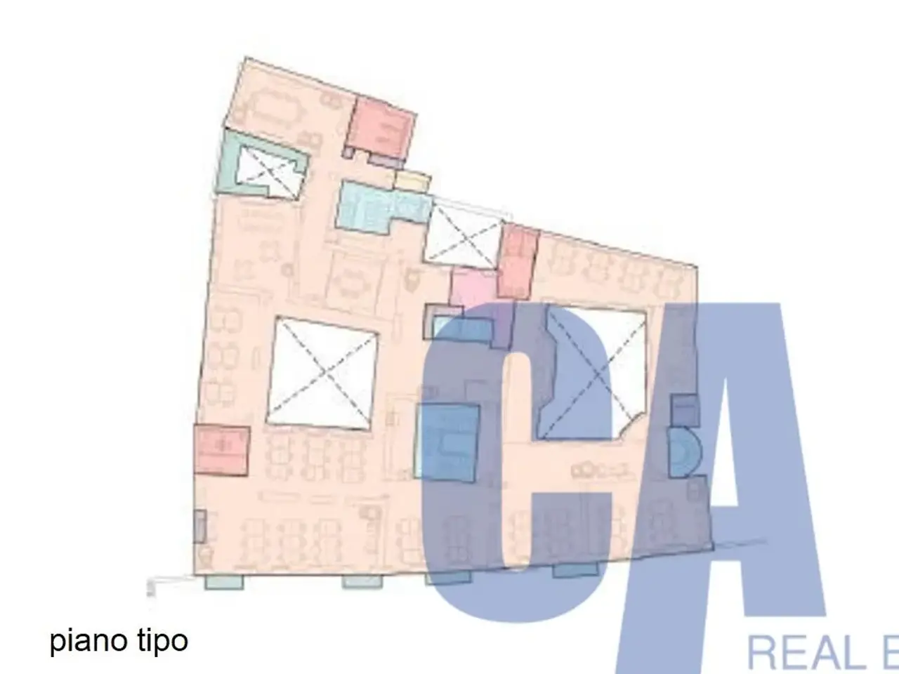 Ufficio in Piazza Missori Giuseppe, Milano, {3} - Planimetria 1