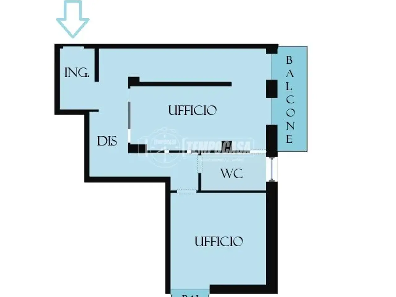 Ufficio in Via Giorgio E Guido Paglia, Bergamo, {3} - Planimetria 1