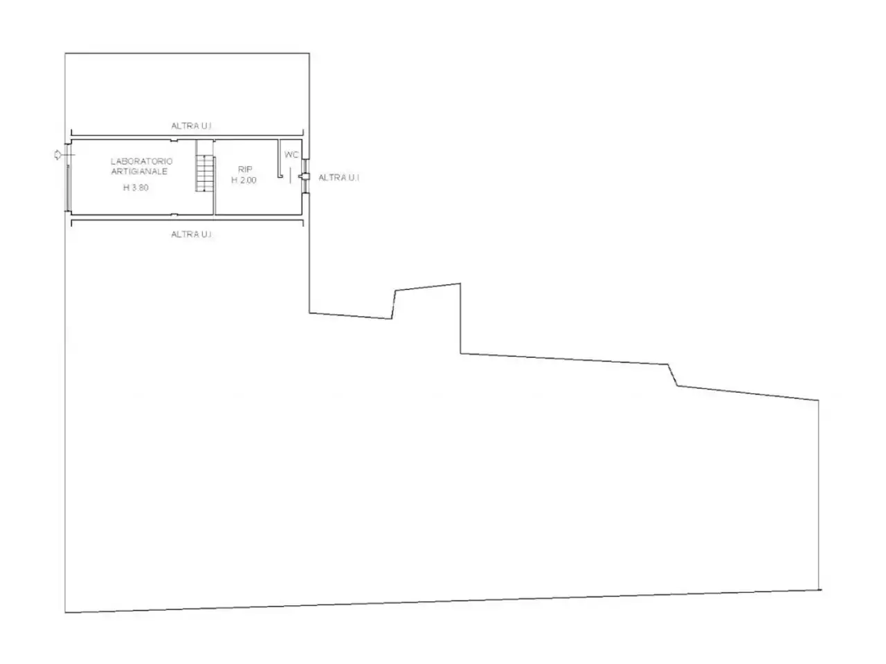 Negozio in Via III Traversa, N. 25/a, Cervia, {3} - Planimetria 1