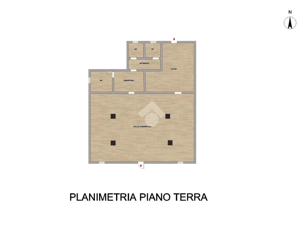 Negozio in Via Martinengo 9, Bassano Bresciano, {3} - Planimetria 1