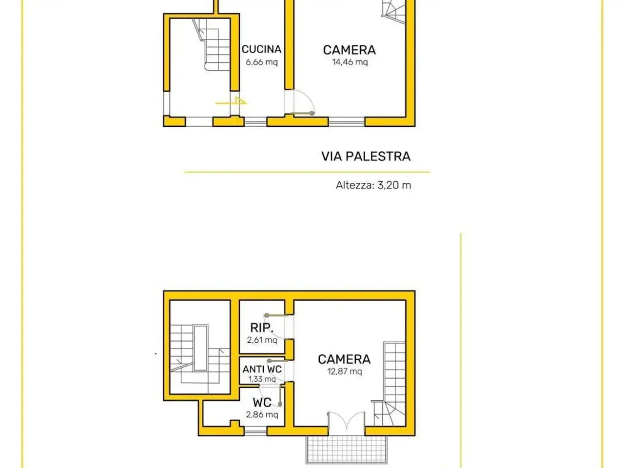 Bilocale in vendita, Via Palestra, Palermo - Planimetria 1