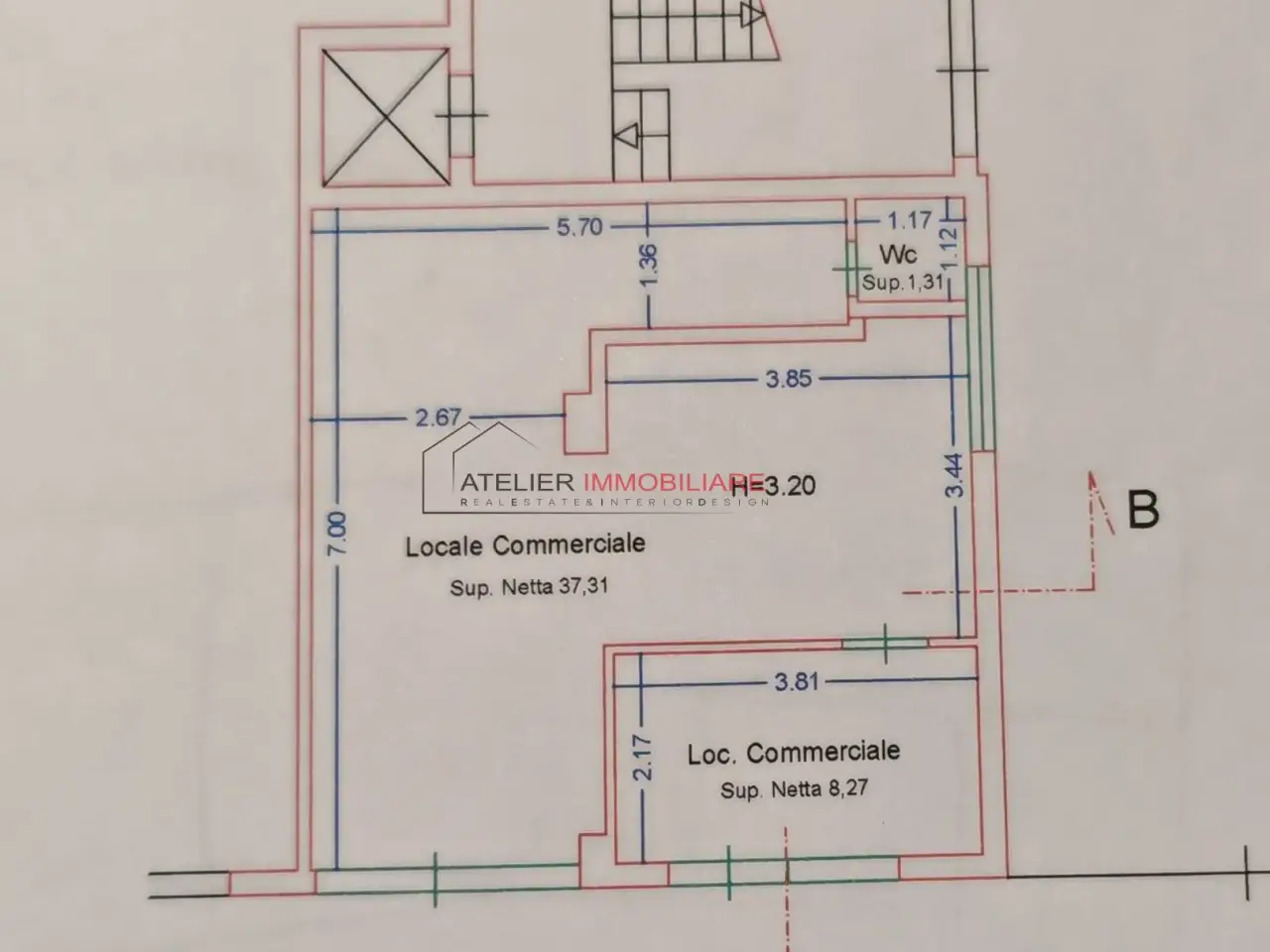 Negozio in Via Eugenio Criscione Lupis 69/71, Ragusa, {3} - Planimetria 1