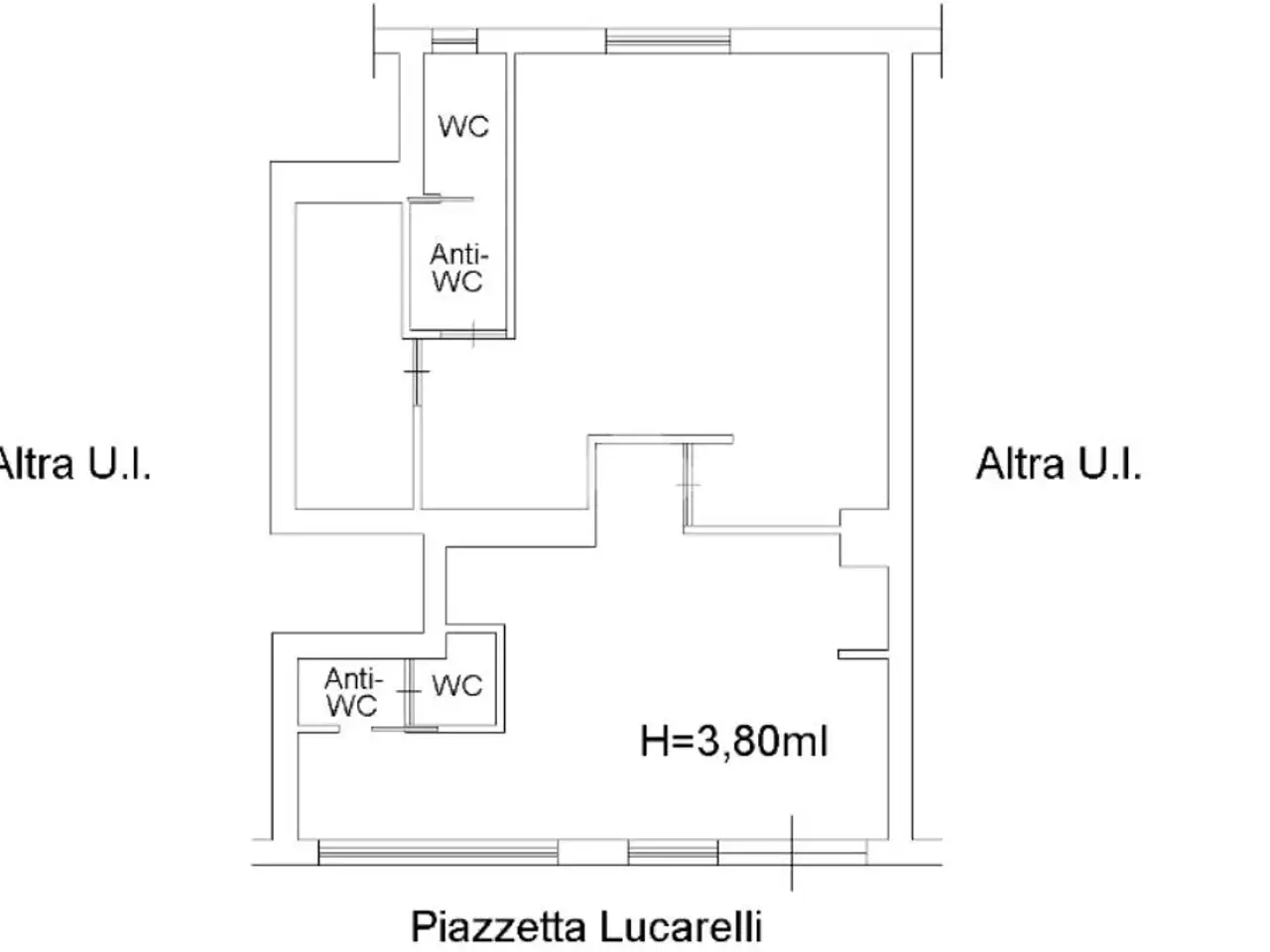 Negozio in Piazzetta Lucarelli 9, Aversa, {3} - Planimetria 1