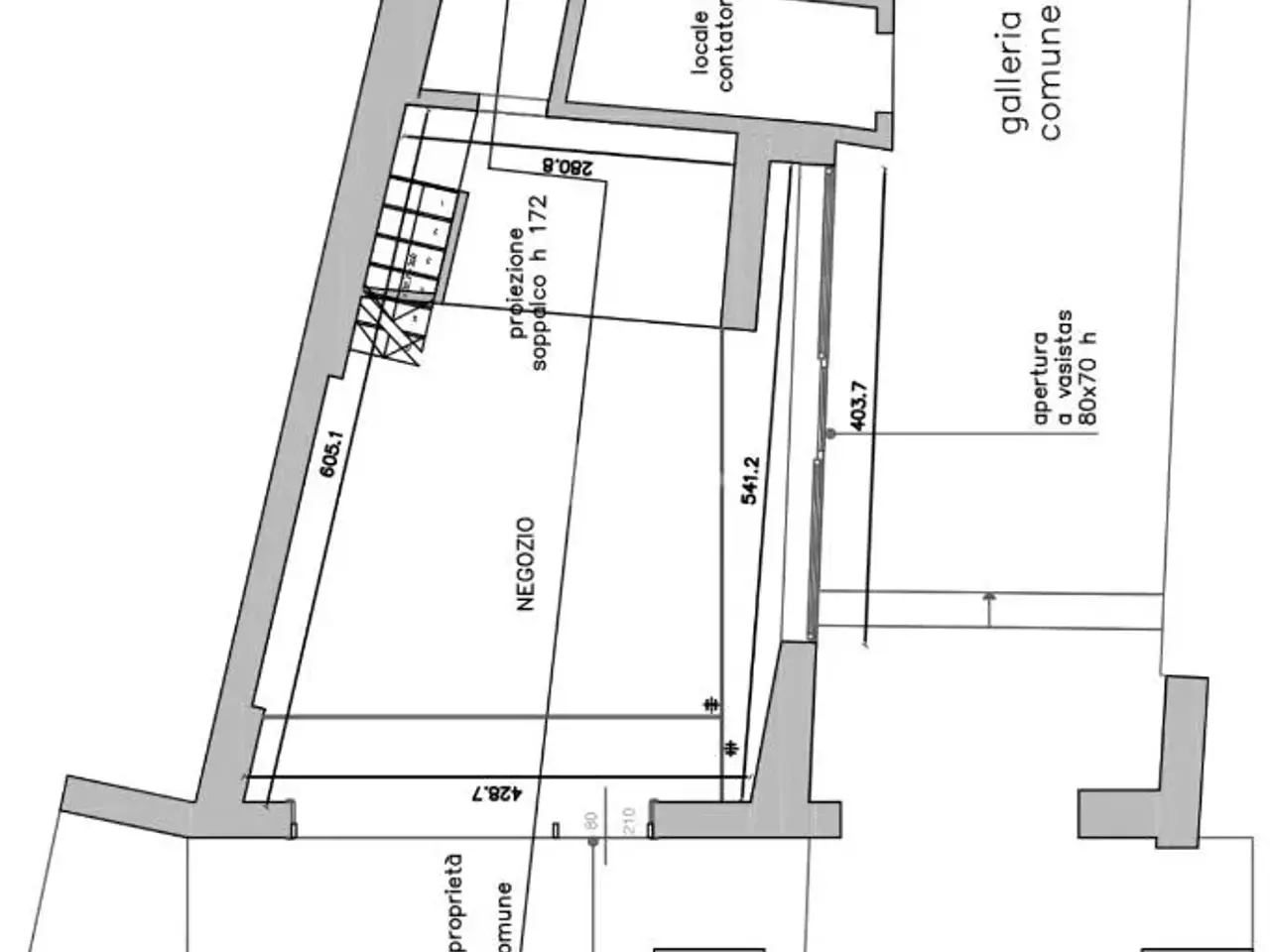Negozio in Via Daniele Manin 20, Treviso, {3} - Planimetria 1
