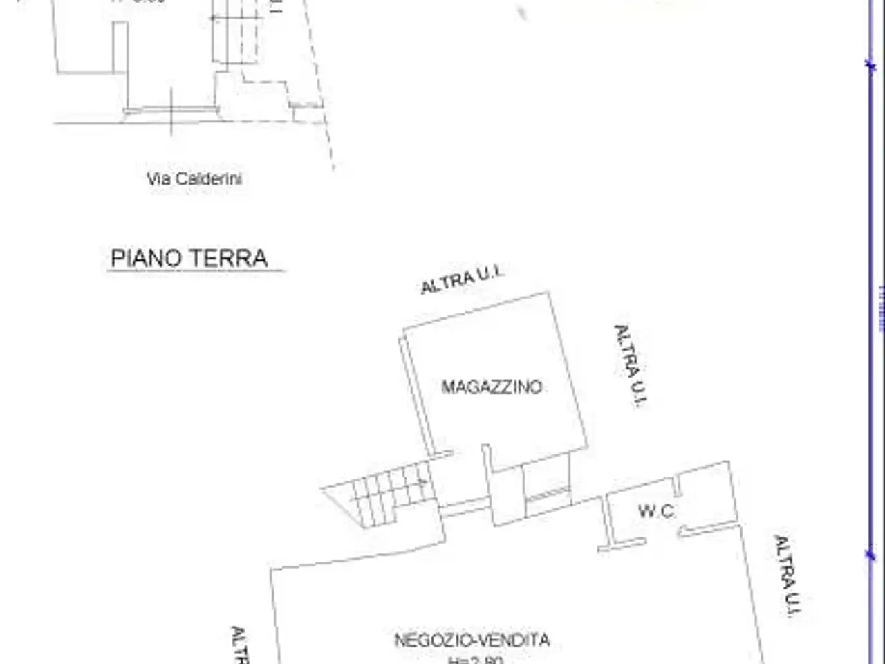 Negozio in Vai Calderini 8, Perugia, {3} - Planimetria 1