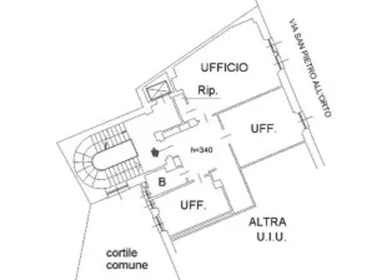 Ufficio in Via San Pietro all'Orto 17, Milano, {3} - Planimetria 1