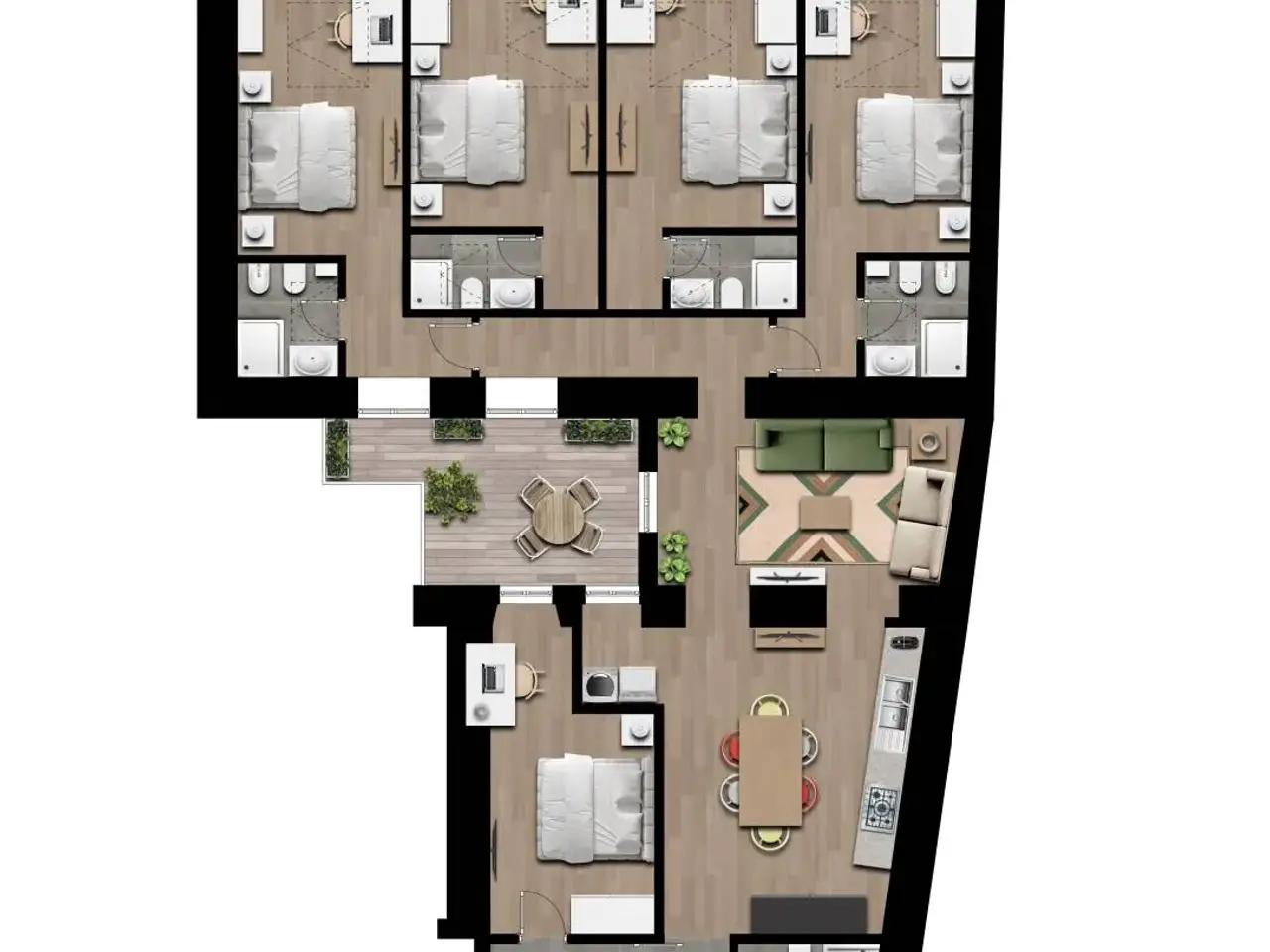 Appartamento in affitto, Via Carlo Ghega 6, Trieste - Planimetria 1