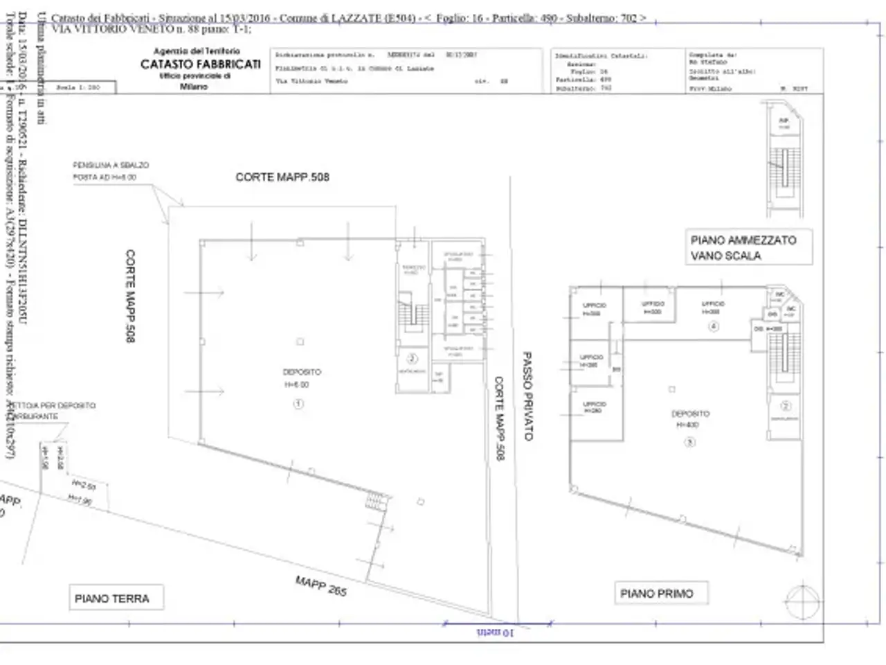 Negozio in Via Vittorio Veneto 88, Lazzate, {3} - Planimetria 1