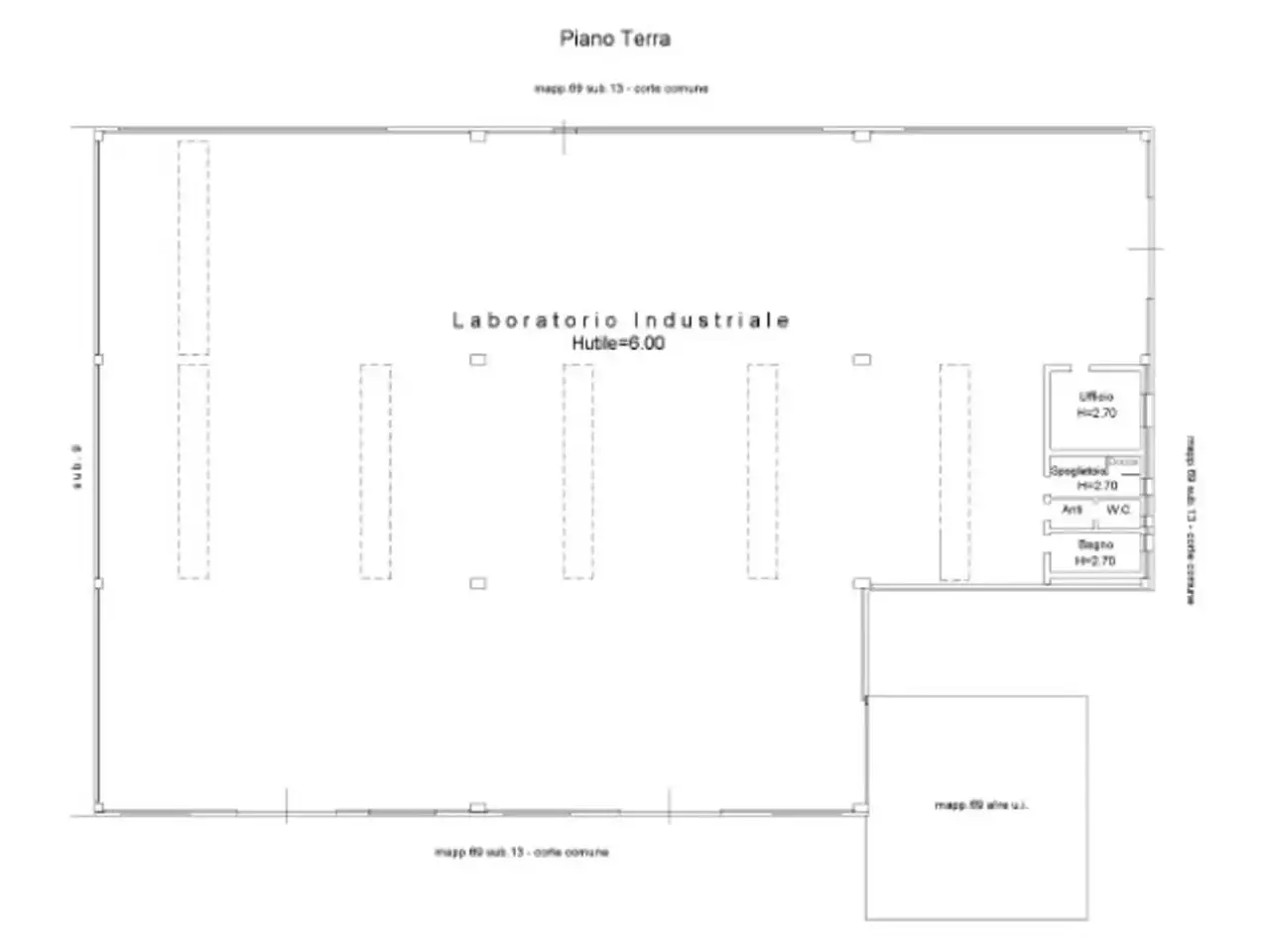 Capannone in Corso Italia 580, Terre del Reno, {3} - Planimetria 1