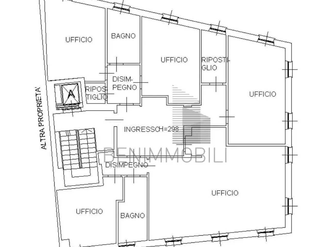 Ufficio in Piazzale Arnaldo 4, Brescia, {3} - Planimetria 1