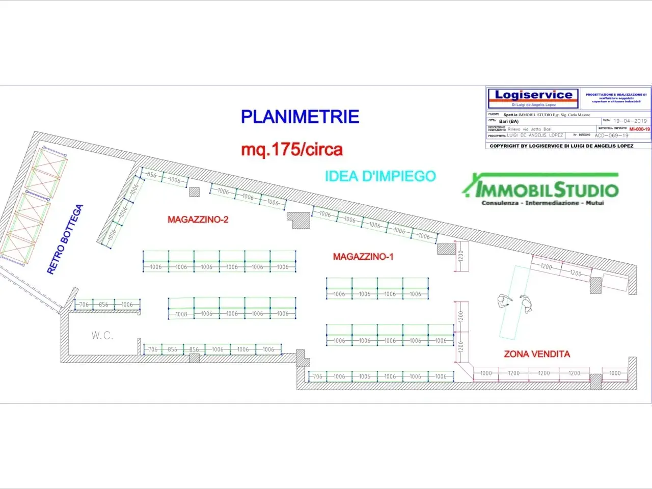 Laboratorio in Via Giovanni Jatta, Bari, {3} - Planimetria 1