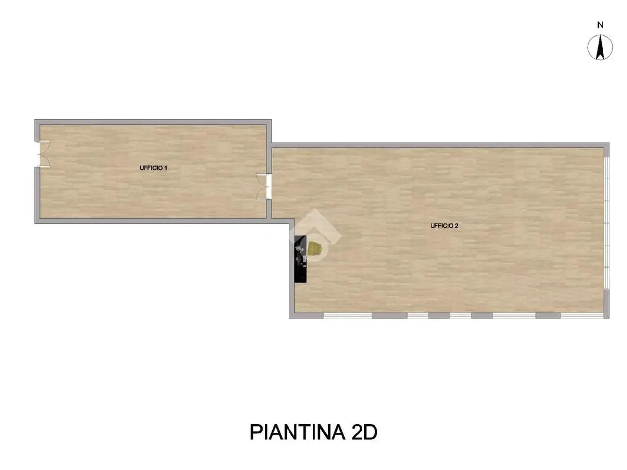 Ufficio in Via Caduti del Lavoro 6, Ghedi, {3} - Planimetria 1