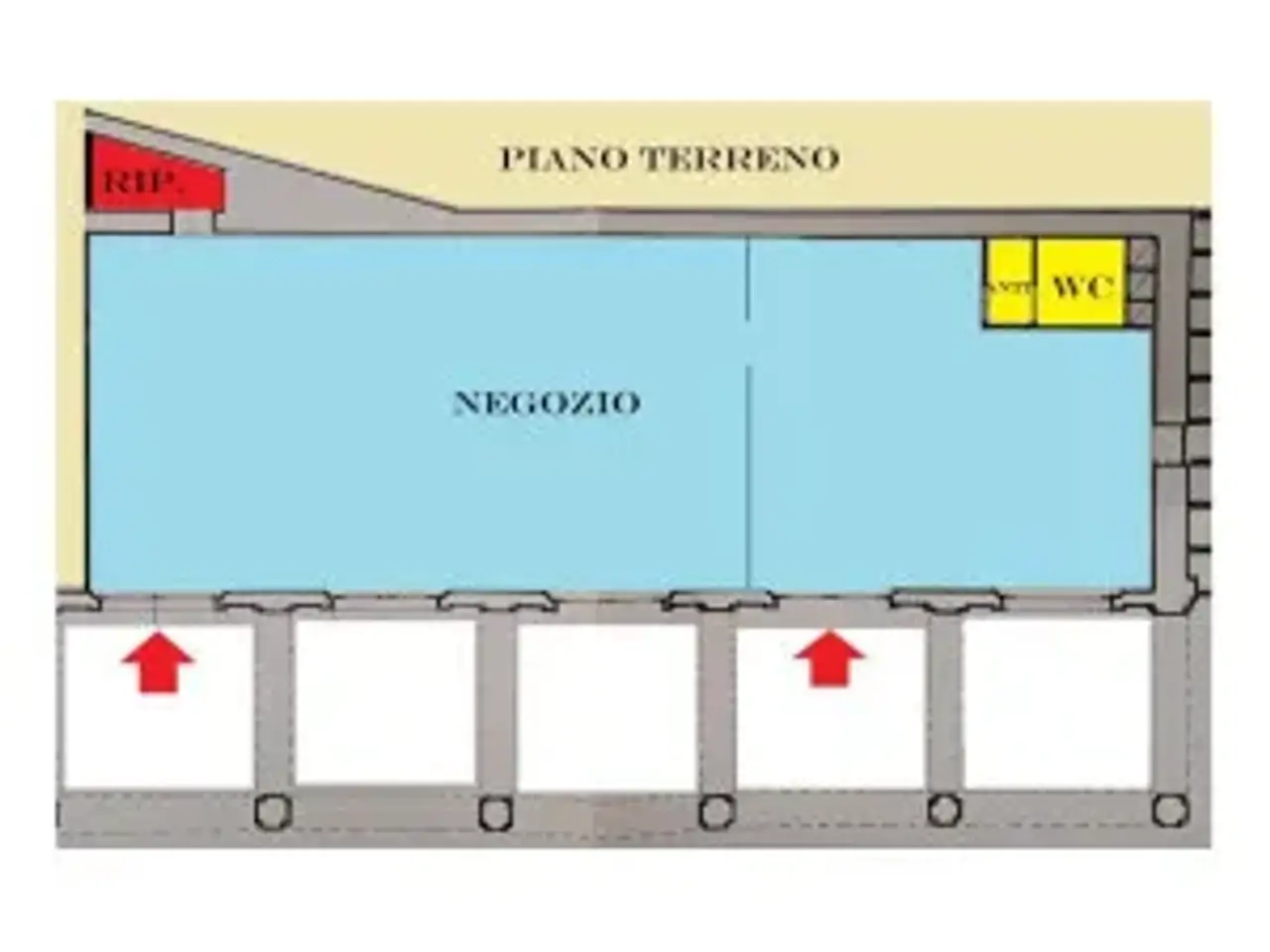 Negozio in Piazza Camillo Benso di Cavour, Signa, {3} - Planimetria 1