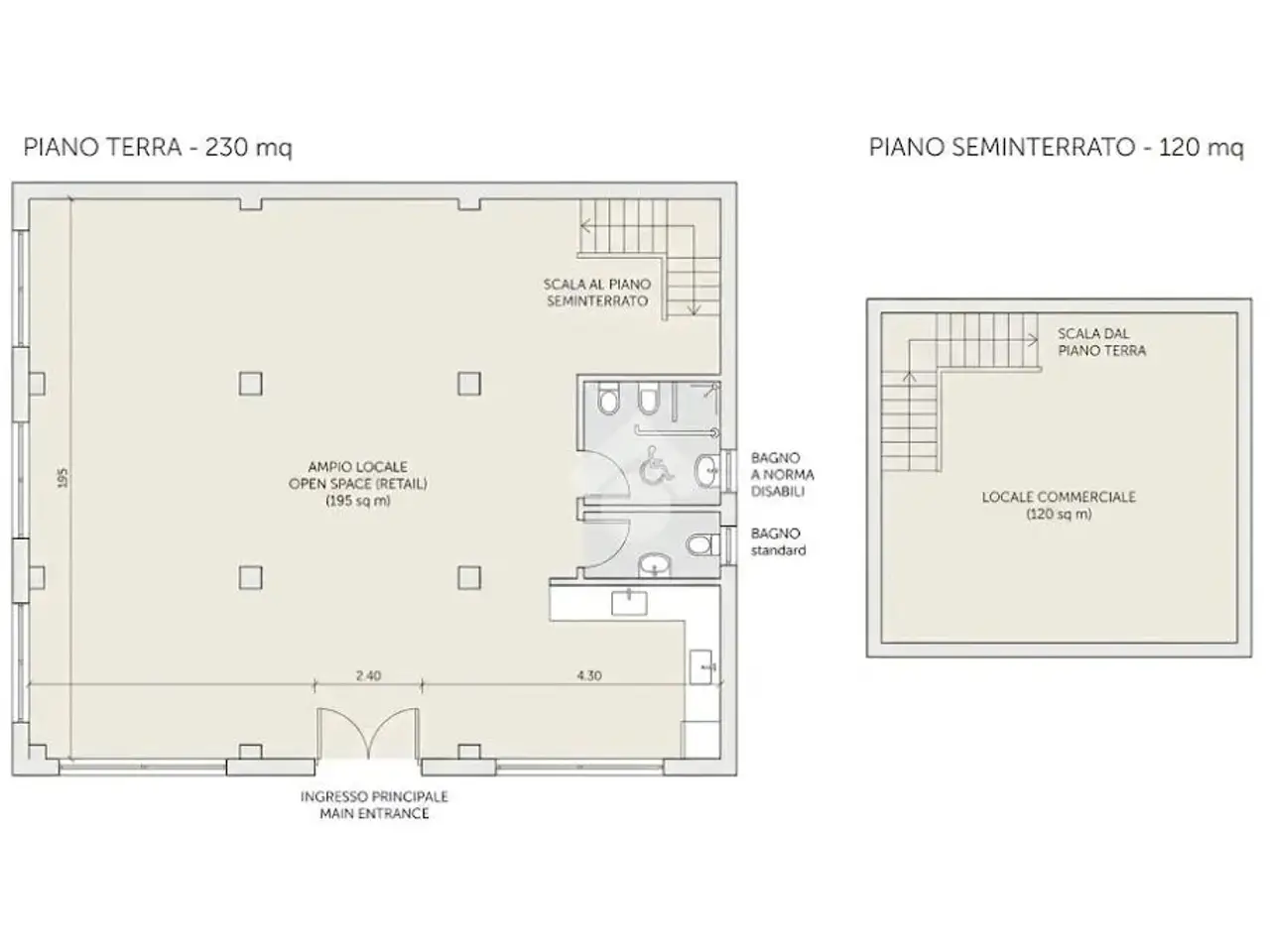Negozio in Piazza Vittorio Emanuele 53, Orzinuovi, {3} - Planimetria 1