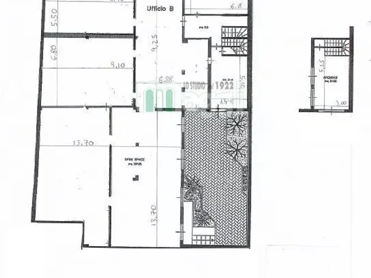 Ufficio in Via Giuseppe Mercalli, Milano, {3} - Planimetria 1