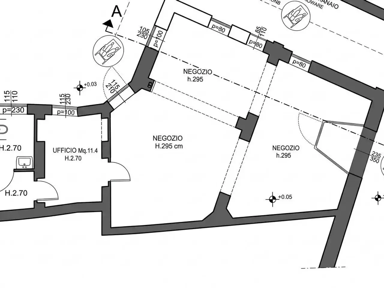Negozio in Via Giuseppe Garibaldi 37, Saronno, {3} - Planimetria 1