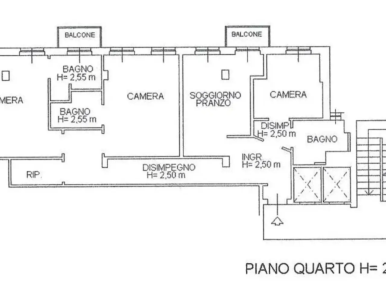 Quadrilocale in vendita, Galleria Bassa dei Magnani  3, Parma - Planimetria 1