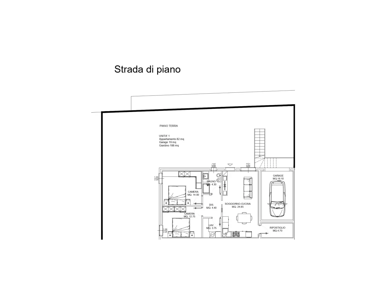 Appartamento in Contrada San Donato 73, Monteprandone - Planimetria 1