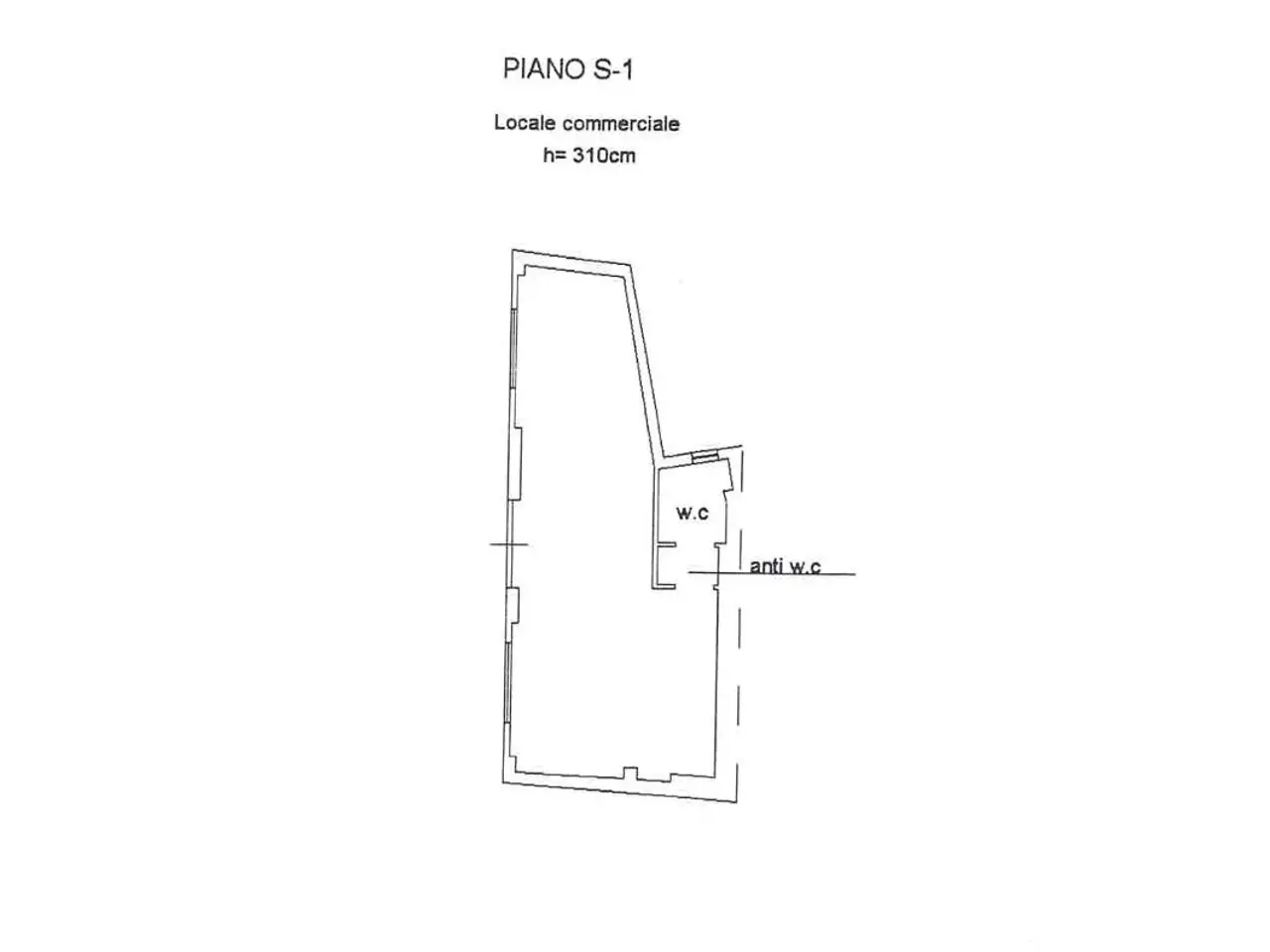 Locale commerciale in Via Ruggero Settimo 42, Caltanissetta, {3} - Planimetria 1