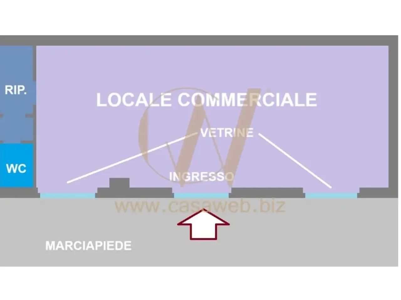 Negozio in Via Augusto Pierantoni, Santa Maria Capua Vetere, {3} - Planimetria 1
