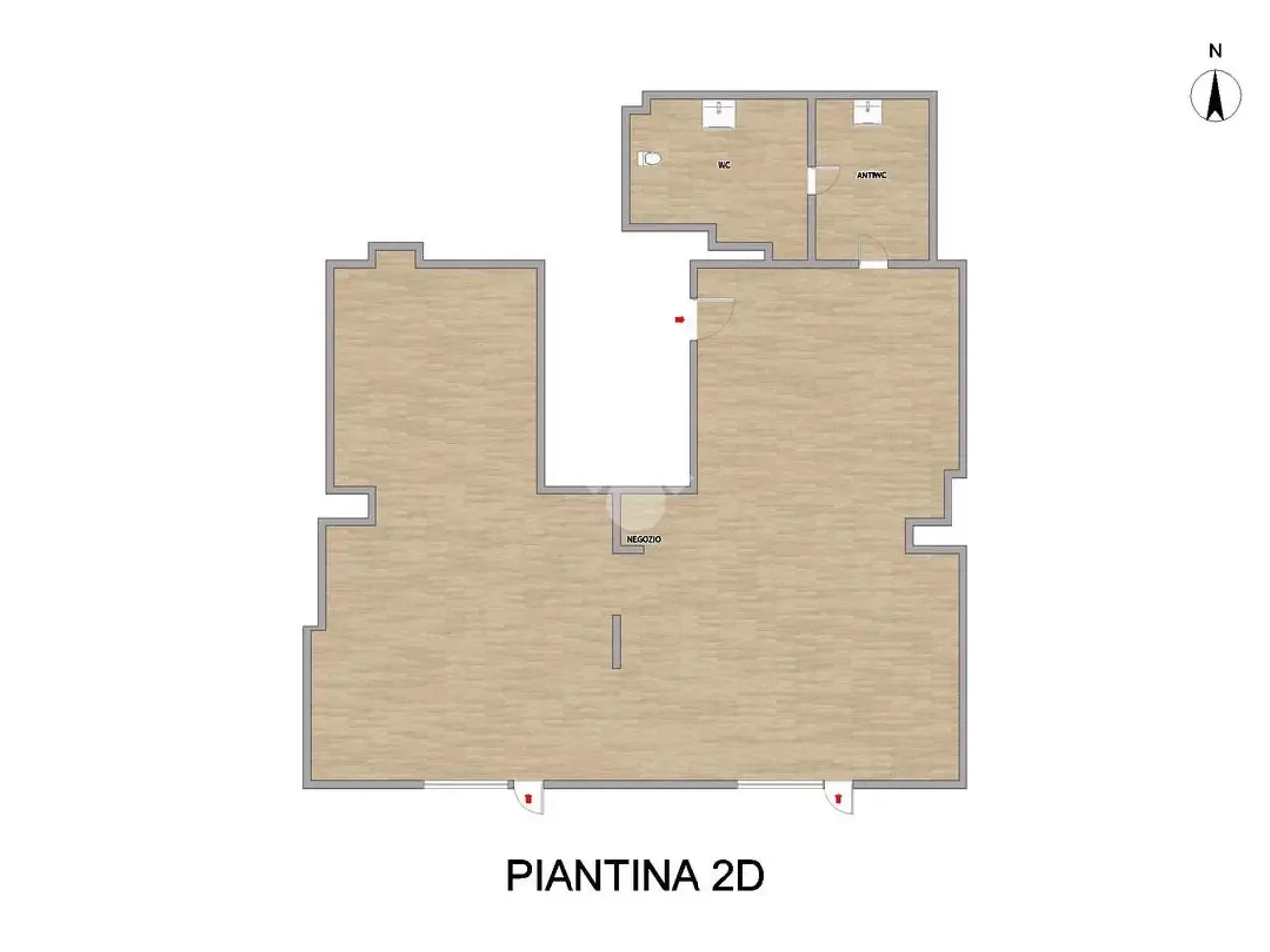Negozio in Via Martiri della Libertà, Manerbio, {3} - Planimetria 1