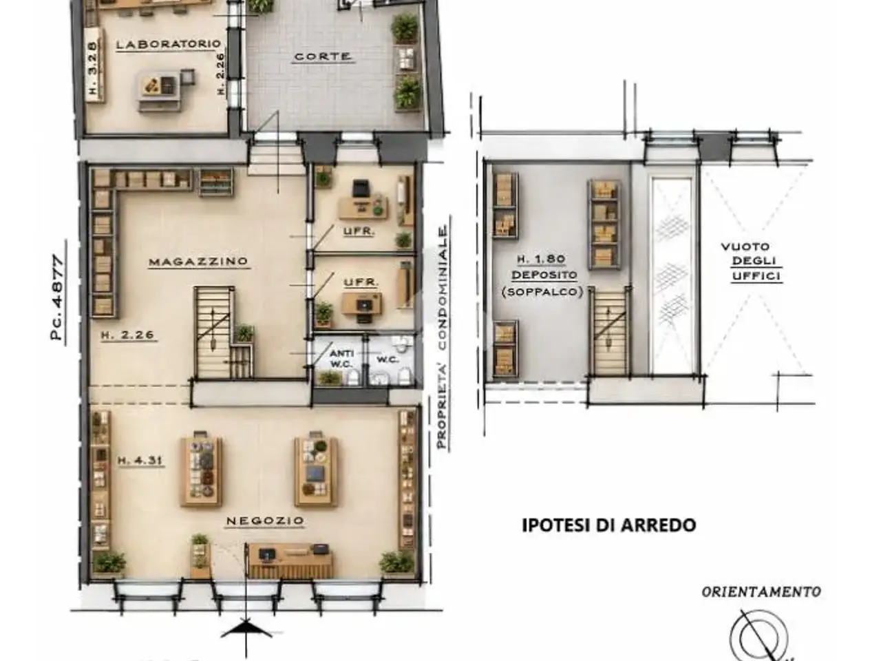 Negozio in Via Bramante 10, Trieste, {3} - Planimetria 1