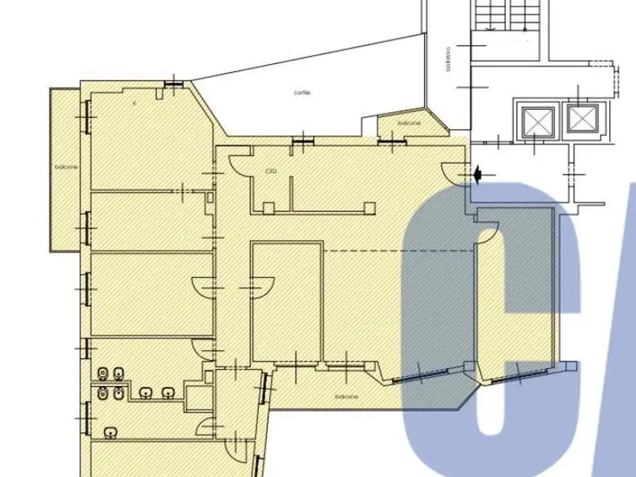 Ufficio in Piazza Castello, Milano, {3} - Planimetria 1