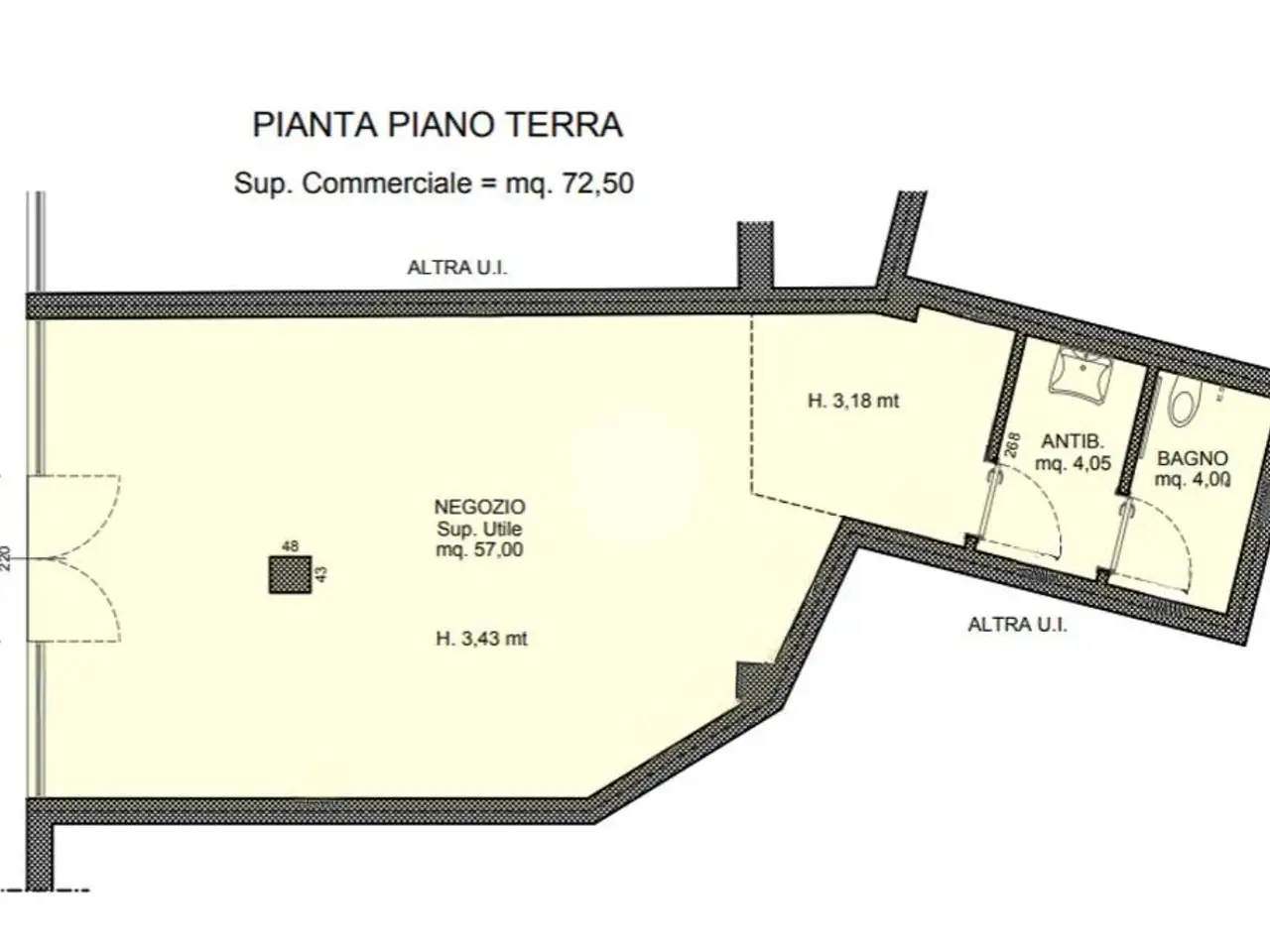 Ufficio in Via Gaetano Donizetti 1, Treviglio, {3} - Planimetria 1