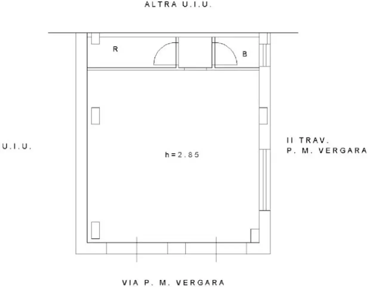 Negozio in Via Padre Mario Vergara 207, Frattamaggiore, {3} - Planimetria 1