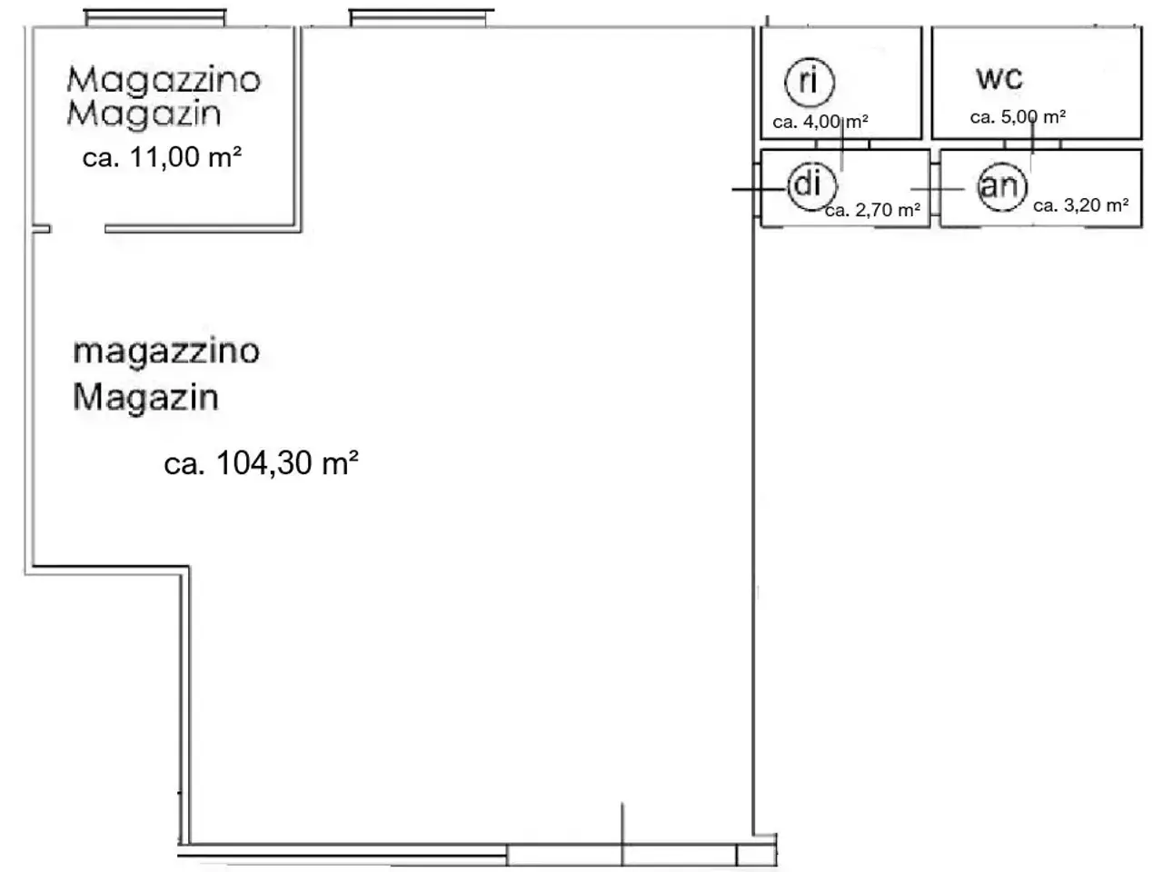Magazzino in Johannes-Kepler-StraßE, Bolzano, {3} - Planimetria 1