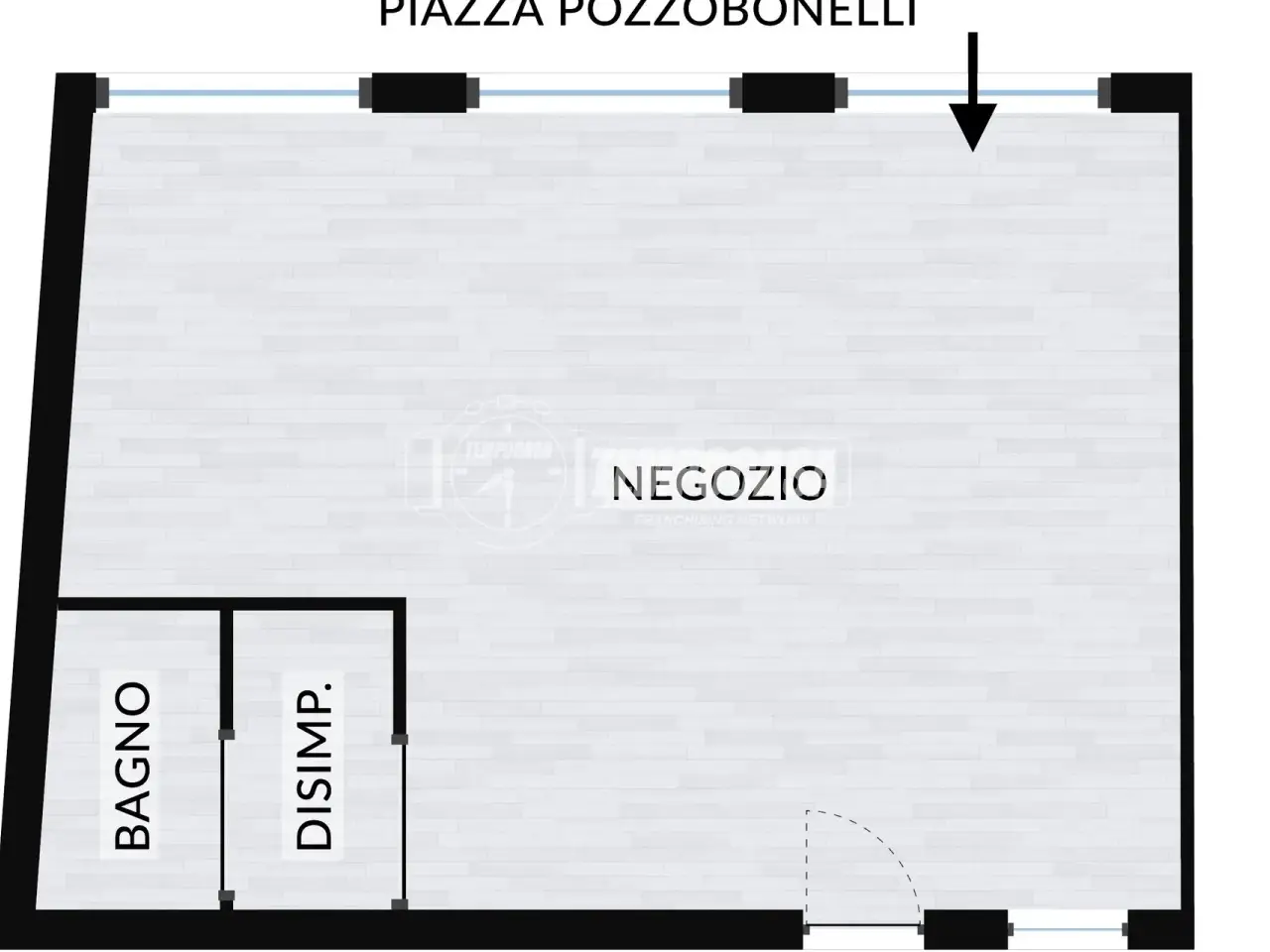 Negozio in Piazza Pozzobonelli 6, Arluno, {3} - Planimetria 1