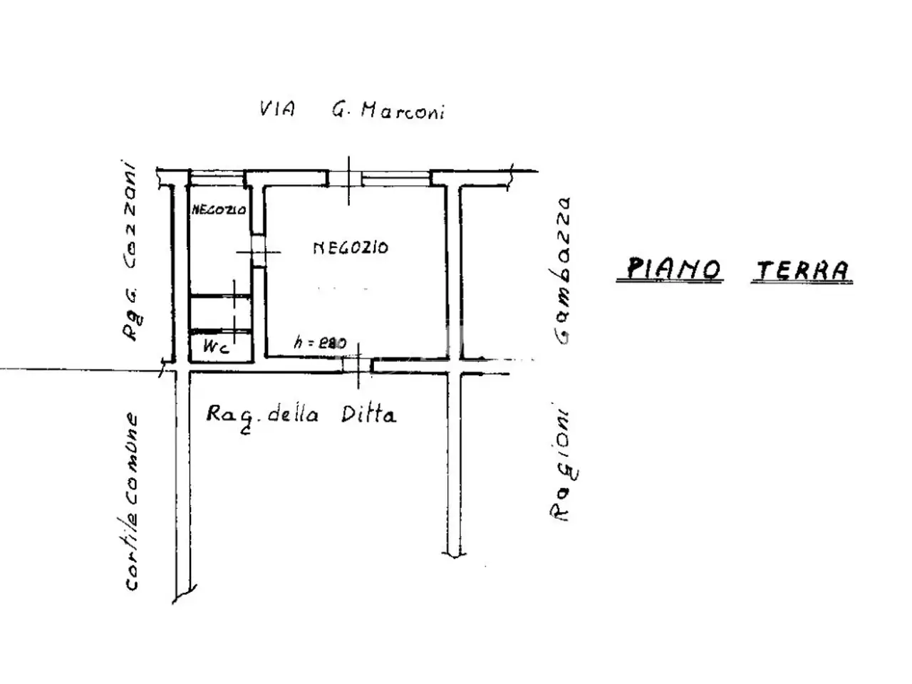 Negozio in Via Guglielmo Marconi 25, Fontanellato, {3} - Planimetria 1