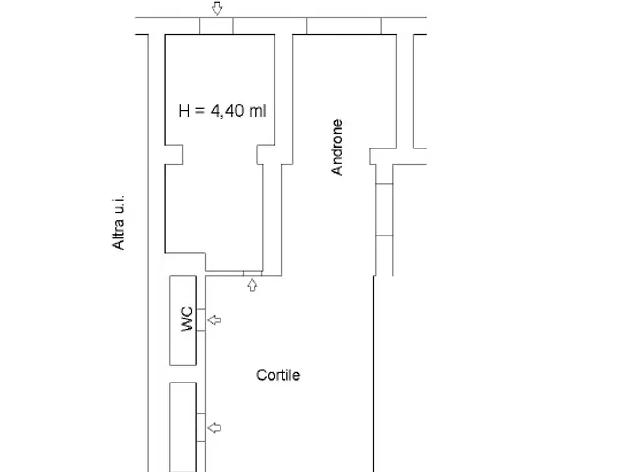 Negozio in Via della Cavallerizza, Napoli, {3} - Planimetria 1