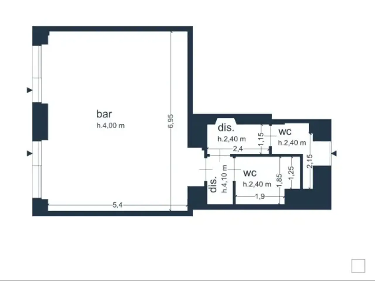 Bar in , Milano, {3} - Planimetria 1