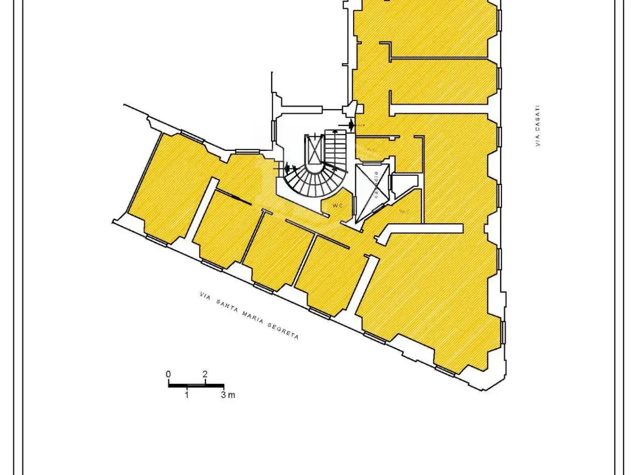 Ufficio in Via Santa Maria Segreta 6, Milano, {3} - Planimetria 1