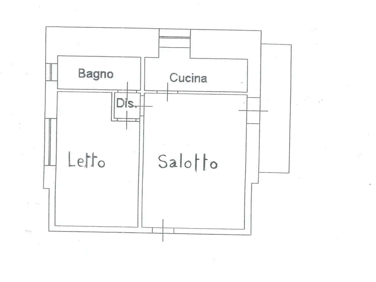 Bilocale in vendita, Via Alessandro Manzoni, Modica - Planimetria 1