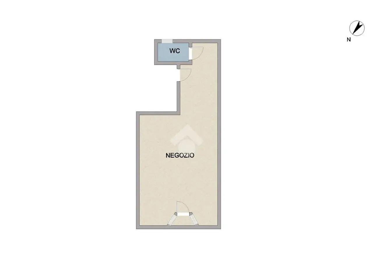 Negozio in Via San Bernardo 13, Castel Rozzone, {3} - Planimetria 1