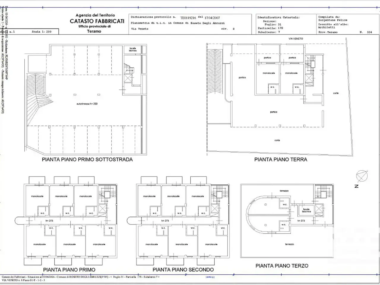 Albergo in Via Veneto 8, Roseto Degli Abruzzi, {3} - Planimetria 1