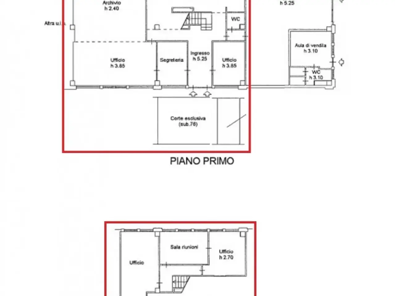 Ufficio in Via Primo Maggio 16, Ancona, {3} - Planimetria 1