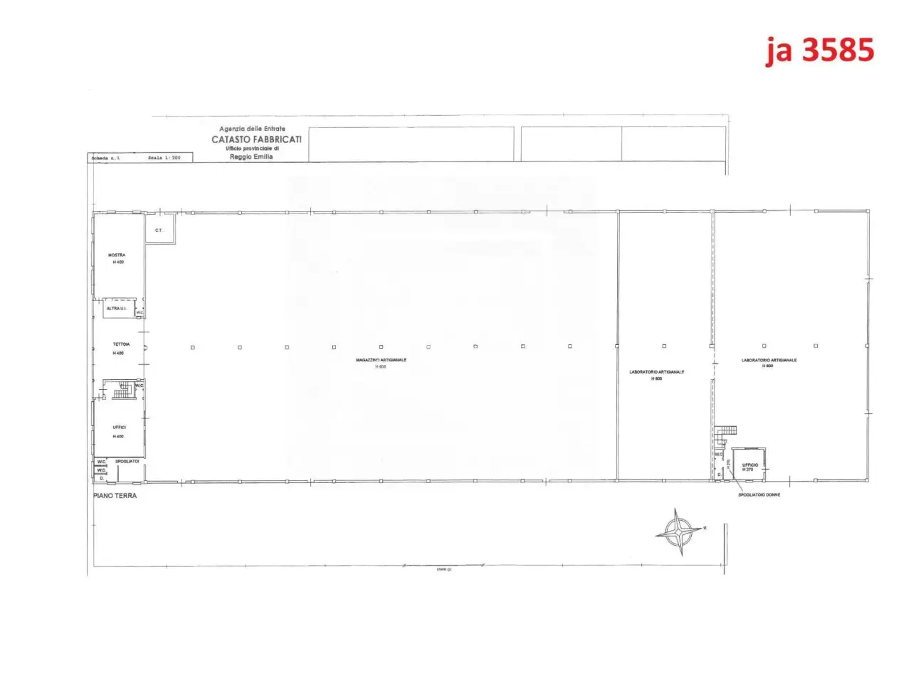 Capannone in Via Masaccio 13, Reggio Emilia, {3} - Planimetria 1