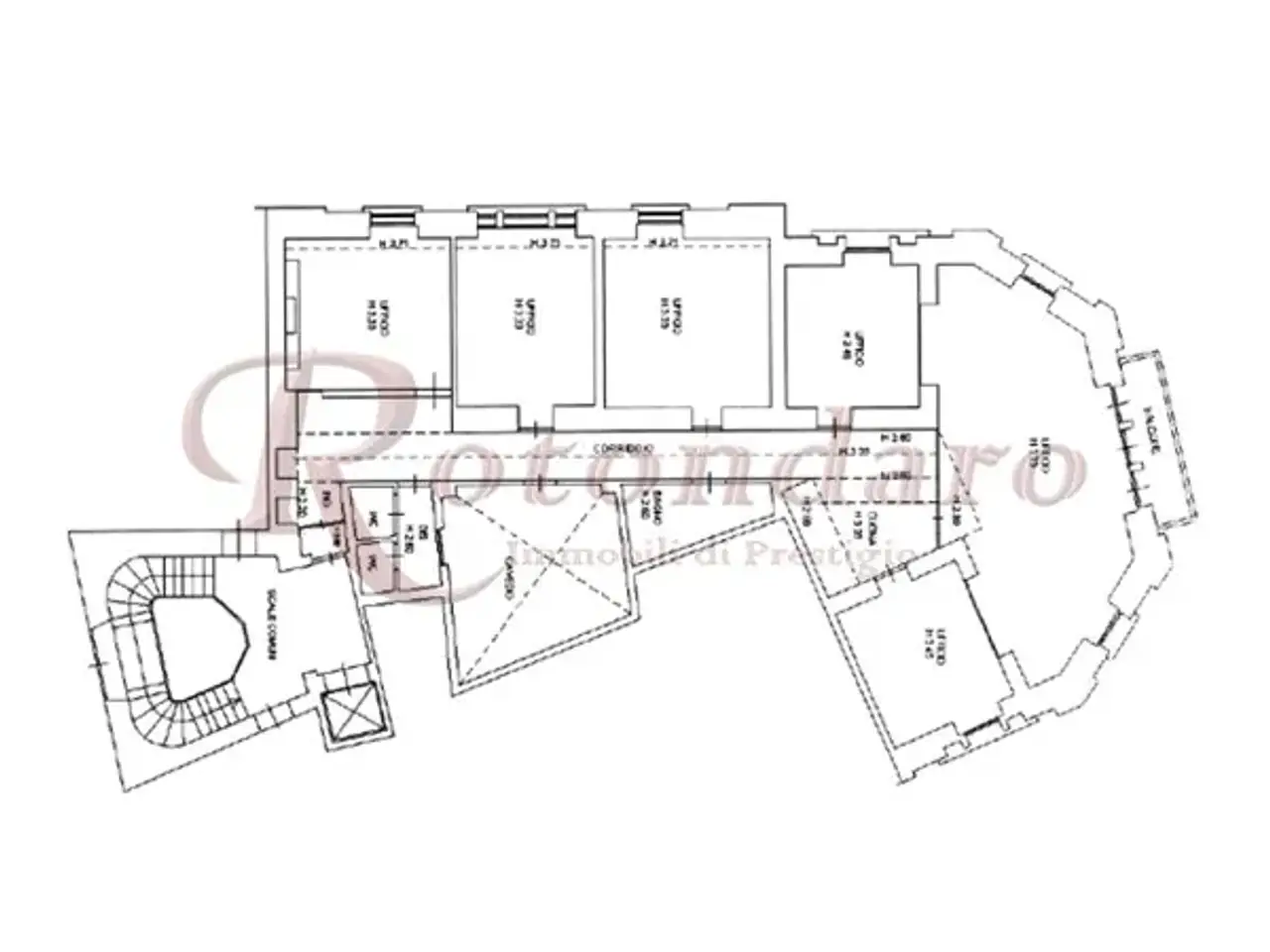 Ufficio in Via Cesare Battisti, Milano, {3} - Planimetria 1