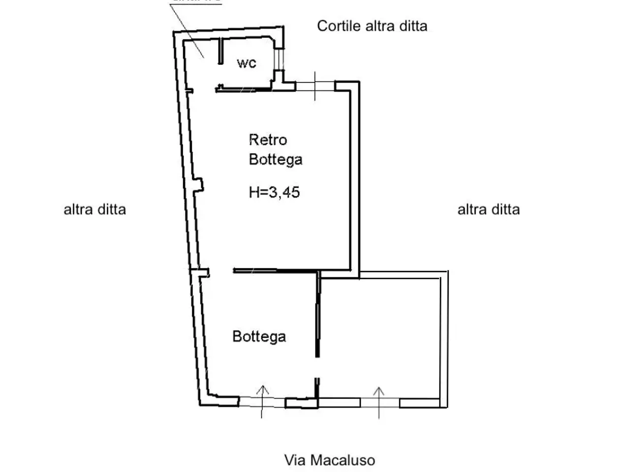 Negozio in Via Macaluso, Catania, {3} - Planimetria 1